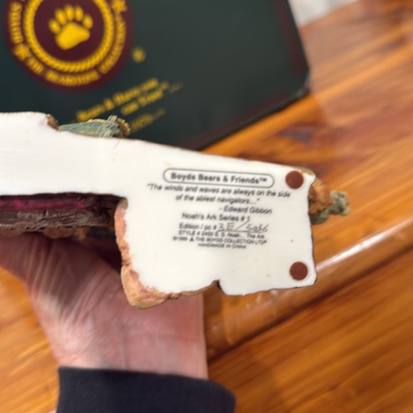 NIB 1995 Vtg Boyds Bears SS Noah The Ark Large Figurine - Picture 8 of 9